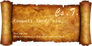 Csepeli Terézia névjegykártya