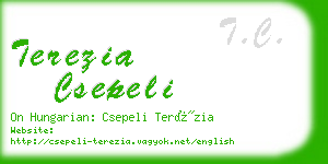 terezia csepeli business card